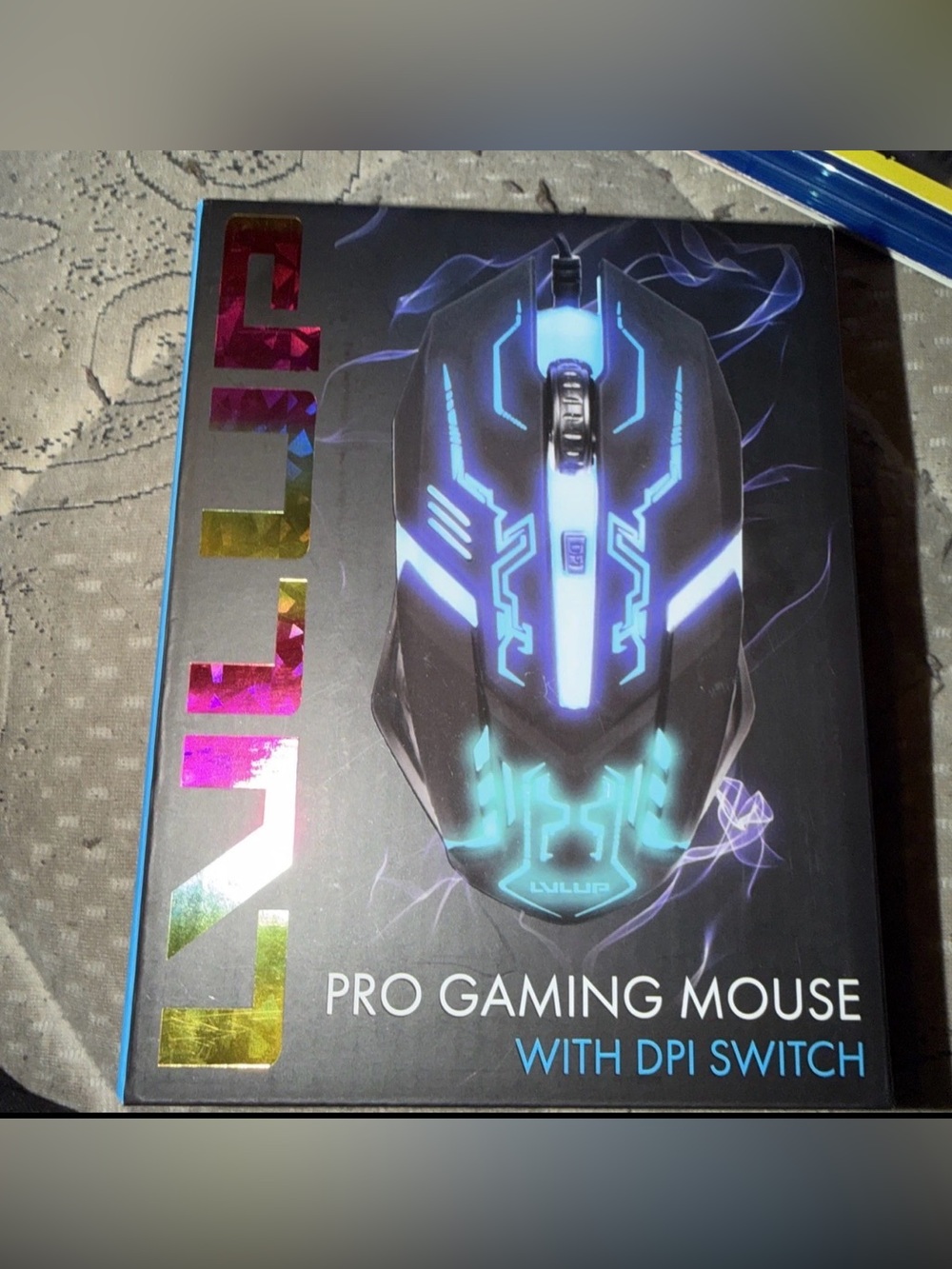 LVL Up Pro Gaming Mouse - Black with Blue LED Accents